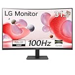 LG FHD Monitor (32MC50C-B) 31.5 inch FHD (1920x1080) Curved Display(1500R), 100Hz Refresh Rate, AMD FreeSync, Black Stabilizer, Black