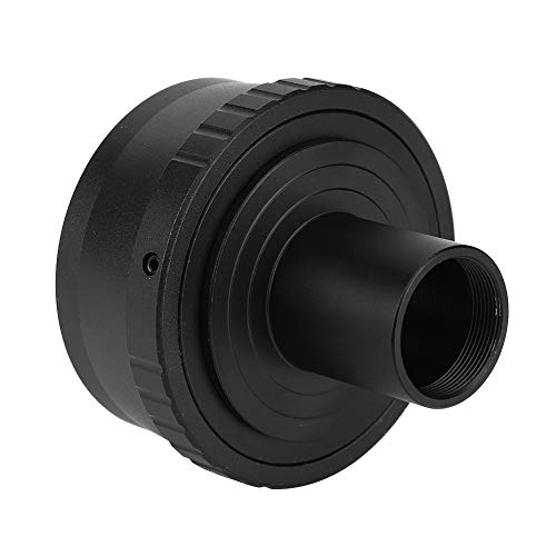 Tbest Metal Adapter 23.2mm T Mount Microscope Eyepiece for M4 / 3 Mirrorless Camera Black High Strength Non Deformation Super Smooth Surface Finishing