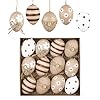 Valery madelyn 12pcs plastic easter eggs ornaments tree decoration 2 beige white easter eggs bulk for easter decorations shatterproof decorative hanging egg for spring holiday party decor  urban country home decor