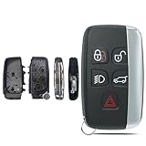 SUPALAND Key Fob Shell Case Replacement Fits for Land Rover Range Rover Sport Evoque LR4 LR2 Jaguar XJ XF XK F-Type F-PACE XE 2012 2013 2014 2015 2016 2017 2018 Keyless Entry Remote Control 5 Button
