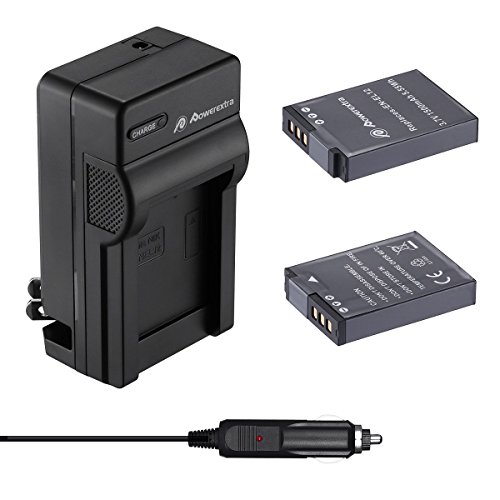 Powerextra EN-EL12 Battery & Charger 2 Pack Compatible with Nikon Coolpix A1000, B600