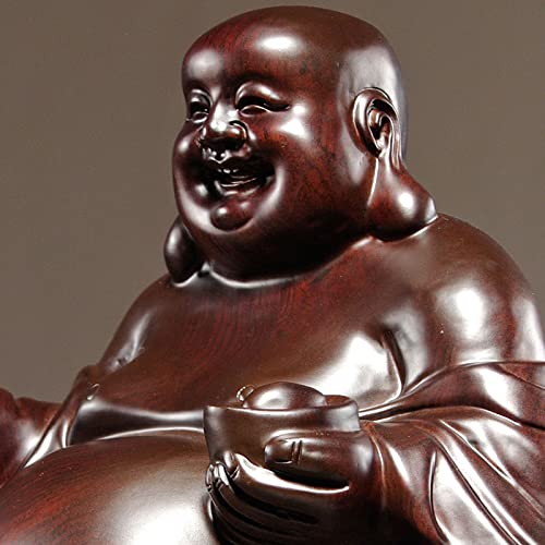 黒檀　布袋　置物 展示品、現品限りの特別価格】高級天然木 黒檀 七福神 布袋尊 1