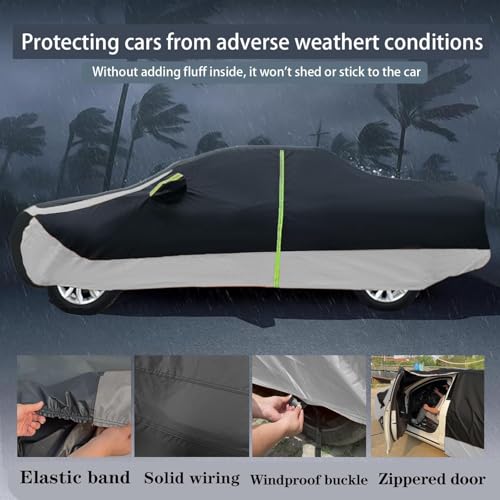 Image of Truck Cover Waterproof All Weather, Full Outdoor Pickup Rain UV Protection and Durable, Fit for Chevy Silverado,Dodge Ram 1500, Ford F-250 F-350, Gmc Sierra ect (Fit Truck XXL-Length 255 to 267 inch)