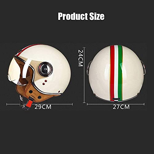 Casque scooter avec visière rétro et protection ECE demi-jet - 5