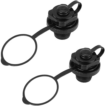 Inflatable Boat Air Valve,2PCS Inflatable Boat Replacement Caps Boat Spiral Air Plugs 0ne-Way Inflation Replacement for Inflatable Raft Boat Kayak22mm