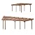 Dxacvkc 12' x 16' Outdoor Gazebo Wooden Grape pergola, Solid Fir Wooden Grape Trellis Pergola, Perfect for Climbing Plant Support, Garden, Terrace, Backyard, Deck, Brown