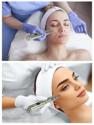Puicmlna Microneedling Pen With 12 Pcs Pin & Nano Cartridges Size 0.1Mm, 3 X 42-Pin, 3 X 36-Pin,3 X 12-Pin,3 X Nano Series Mixed-Puicmlna Replacement Cartridges Disposable Needles #TOP7