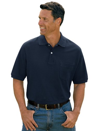 Harbor Bay by DXL Big and Tall Pocket Piqué Polo