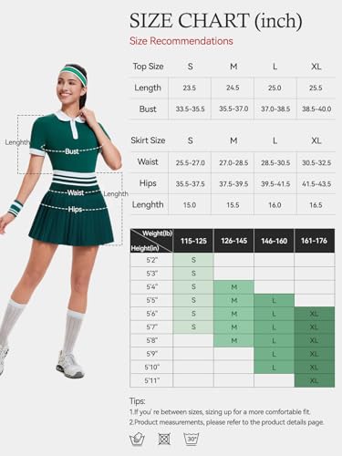 Image of Tennis Skirt Sets for Women Zipper Color Block High Waisted Golf Polo Two Piece Skirt Set Women 2 Piece Outfits