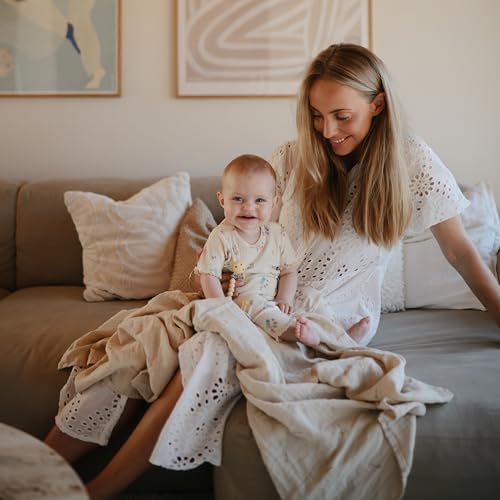 Image of mushie Muslin Baby Swaddle Blanket | 100% Organic Cotton (Kites)