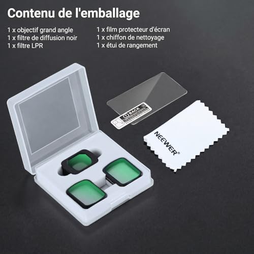 Filtres pour Pocket 4/3 NEEWER FL-C84 avec objectif grand angle et diffuseur noir - 7