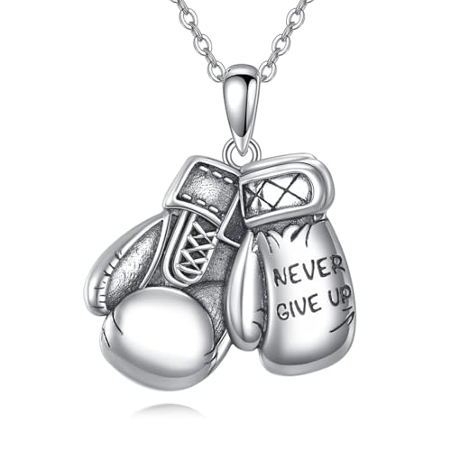 ONEFINITY Chaîne en argent sterling 925 avec pendentif en forme de gant de boxe - Cadeau pour femme