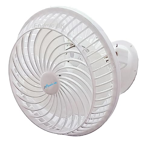 Image of Starvin 9 Inch Wall Mounted Fan | High Speed Cooling Fan with Wide Air Throw | Powerful Air Delivery, Adjustable Tilt, Low Noise Wall Fan for Home, Kitchen, Shop & Restaurant (White)