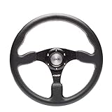 Design deportivo Simoni Racing DEF35/P Volante Deportivo Defender Piel Universal, Negro