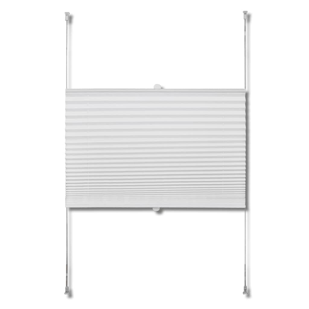 Domowa zewnętrzna roleta Plisse 60 x 150 cm biała roleta plisowana