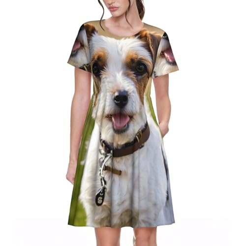 Robe imprimé chien mignon pour femme : le choix du confort absolu à la plage