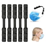 5Pcs Silicone Mask Holder Mask Ear Saver, Face Mask Extender Strap, Face Mask Holder to Protect Ears, Mask Straps for Back of Head, Adjustable Ear Savers for Face Masks, Soft Reusable Extension Bands