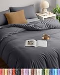 Utopia Bedding Duvet Quilt Cover Set with Pillow cases - Soft Microfibre Polyester, King Size (Grey)
