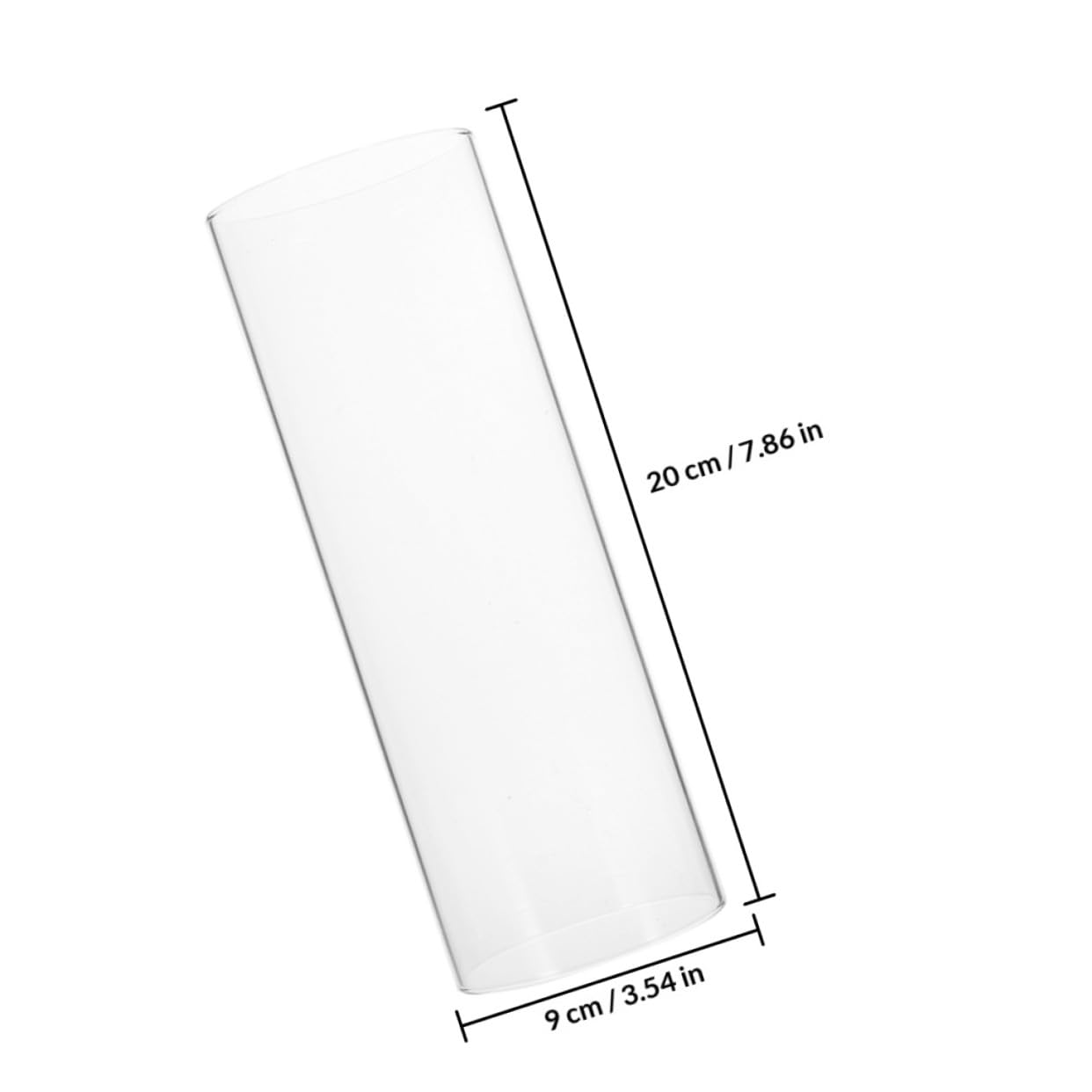 Abaodam Abat Jour en Verre Transparent Cylindrique Couvercle de Bougie Transparent et Design Coupe-vent, Décoration de Porte-bougie Chauffe-plat pour Maisons et Restaurants