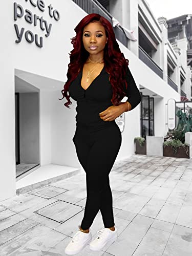 Adogirl Womens Sweatsuit Set Two Piece Outfits Top + Skinny Long Pants Tracksuits Jogging Suits Jumpsuits #TOP3