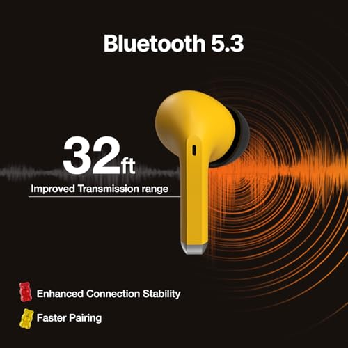 Image of DCHK Haribo Wireless Earbuds, Bluetooth 5.3 TWS, 13mm Bass Driver, ENC Noise Reduction, IPX4, USB-C Charging, Gummy Bear Style
