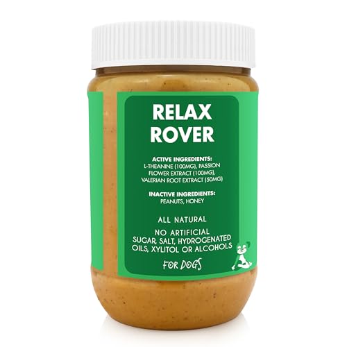 Relax Rover Buddy Budder stress + Anxiety 100 Natural Dog Peanut Butter Dog Supplment Made in Usa 17oz  Cucciolini Doodles Relax rover buddy budder stress + anxiety 100 natural dog peanut butter dog supplment made in usa 17oz   cucciolini doodles