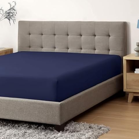CirclesHome RV Size (48 X 75) Poly Cotton Sateen Fitted Sheet - Ultra Soft and Comfortable Bed Linen Sheet - Protects Mattress from Dirt, Dust, and Debris - Skin Friendly and Breathable. Cover