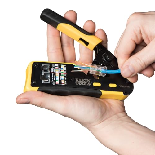 Comprobador de cables LAN VDV Klein Tools 80085 para verificar conectores Pass-Thru 7