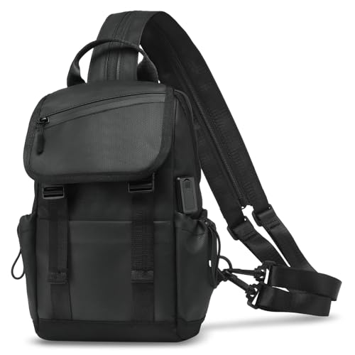 SUIKIHUM Mini Backpack Men, Convertible Anti Theft Sling