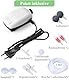 FEDOUR 2,5W Nano Whisper Aquarium Luftpumpe, 264LPH Leiser Einstellbar Sauerstoffpumpe mit 2 Ausgänge, Belüfter für 1-250L Aquarium