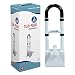 Dynarex Adjustable Height Clamp-On Tub Rail, Stable Assistance to get in The Bathtub, Curved Handle with Adjustable Width Clamp and 300 Pound Capacity, White, 1 Adjustable Height Clamp-On Tub Rail