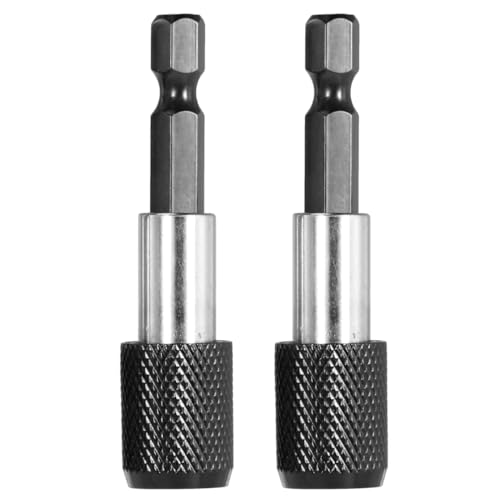 Yardenfun Prolunga a Sgancio Rapido 60 Mm per Cacciavite Magnetico Estensione Porta Punte 1/4 Pollice 2 Pezzi Compatibile Trapano e Cacciavite Alta Efficienza e Magnetico