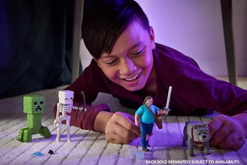 Mattel Minecraft Action Figure & Accessories Set, 3.25-inch Dennis The Wolf Posable Character Collectible Inspired by A Minecraft Movie - image 2