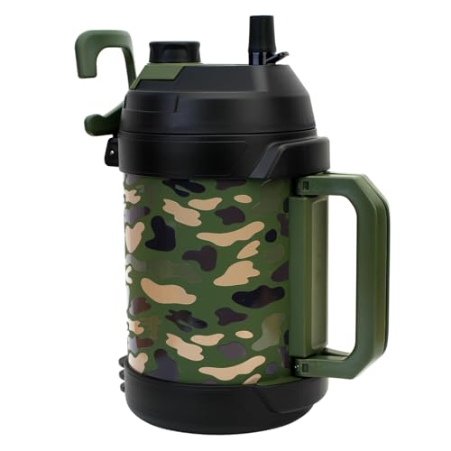 Image of Hydraful Gallon Water Bottle, 128 oz Large Insulated Stainless Steel Sports Water Jug, Large Triple Wall Vacuum Insulation Water Bottle-Keeps Cold up to 48 Hrs-Sweat Proof, for Gym, Hiking & Camping