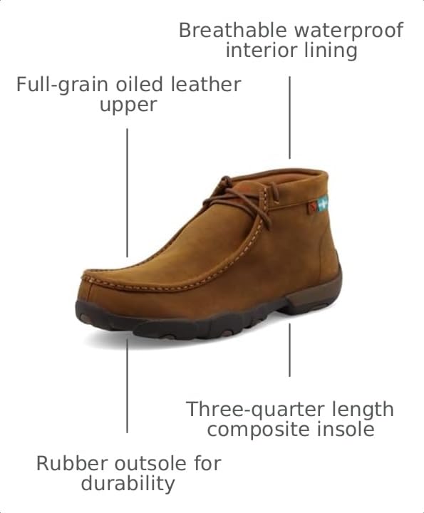 Image of Twisted X Men's Soft Toe Waterproof Chukka Driving Moc Work Boots