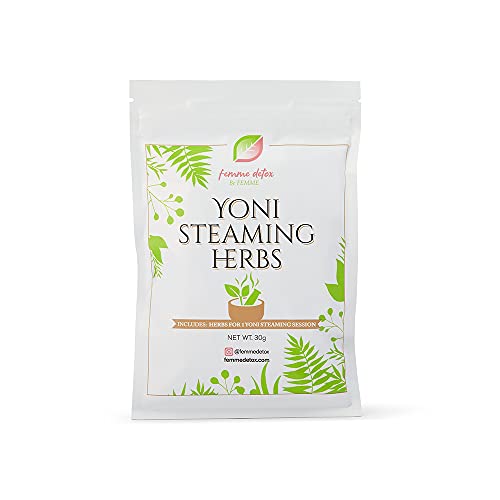 Femme Detox Yoni Steam Herbs for Cleansing Yoni Herb Kit for Feminine Care | Yoni Steaming Herbs to Maintain pH Balance for Women Organic Yoni Steam Kit - 30 Grams