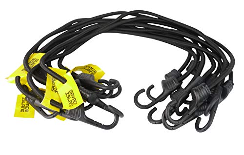 Savage Island Paquet de 10 tendeurs élastiques résistants avec Crochets recouverts de Plastique