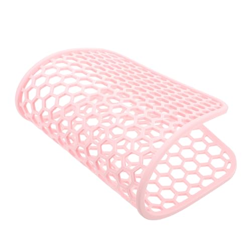 Almohadilla de silicona resistente al calor para herramientas de peinado, antideslizante y fácil de limpiar, compatible con rizadores y planchas de pelo, grande, color rosa miniatura 1