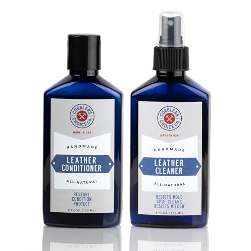 Cobbler's Choice Co. Finest Quality - COBBLER'S CHOICE Duo nettoyant et après-shampoing pour cuir, bleu