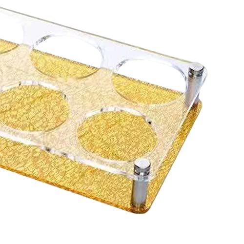 WeiLaiKeQi Suporte para copos de vinho com furos redondos, economiza espaço, suporte para copos de v