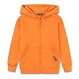 DEESPACE Kids Soft Brushed Fleece Hooded Sweatshirt with Full Zip and Kangaroo Pocket Hoodie for Boy
