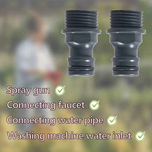 ZoeTekway Schlauchverbinder Gartenschlauch Kupplung Nippel 1/2 zoll Schlauchanschluss G1/2 Außengewinde für Wasserhahn Adapter (ABS-Kunststoff)