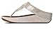 FitFlop Women's Cha Cha Flip Flop, Silver, 7 M US