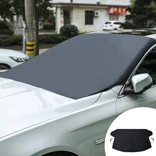 Image of 1 Pcs Black Windshield Cover for Ice Snow, Car Windshield Cover 75 Inches X47.25 Inches for Most Car, Suvs Car Snow Cover