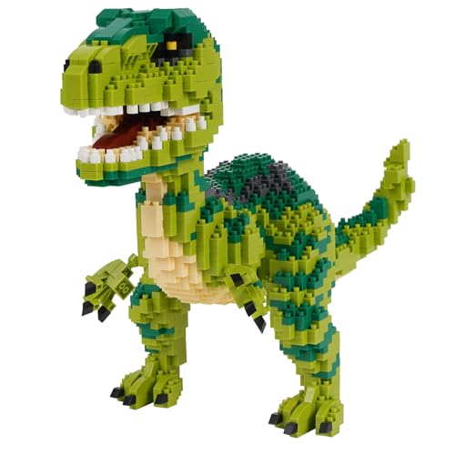 LULUFUN Kit de Blocs de Construction de Dinosaures, Jouets de Mini Blocs de Construction Bricolage, Jouet de Dinosaure, Cadeau pour Adultes et Enfants (Velociraptor)