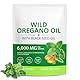 Oregano Öl Kapseln 120 Softgel, Oregano Öl Bio Kapseln Vegan - 2 in 1 6000 mg Oreganoöl mit 200 mg Schwarzkümmelöl, Verdauungsunterstützung, Reine & natürliche