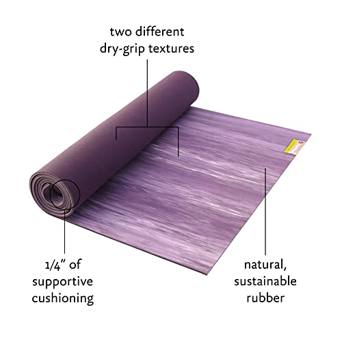 Hugger Mugger Para Rubber Yoga Mat – Lotus - Natural Rubber, Great For Slippery Hands And Feet, Dual Sided, Extra Cushion, Yoga Teacher Favorite #TOP4