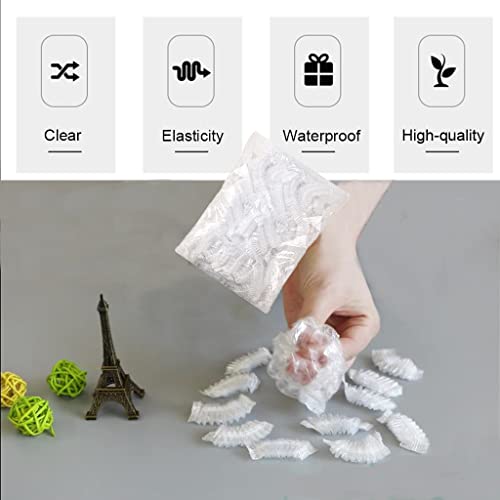 JZTang 200 Pcs Disposable Ear Covers Plastic Clear Ear Shower Caps Ear Protectors for Hair Salon Hair Dryer Bathing
