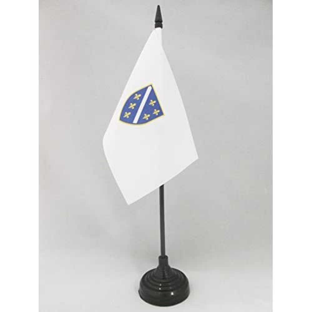 AZ FLAG Bosnia and Herzegovina 1992-1998 Table Flag 4x6 in Plastic Base