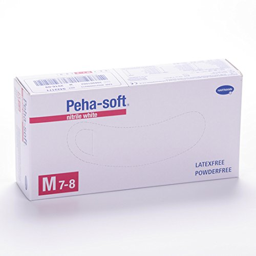 GUANTE NITRILO PEHA SOFT BLAN 7-8 M 100U